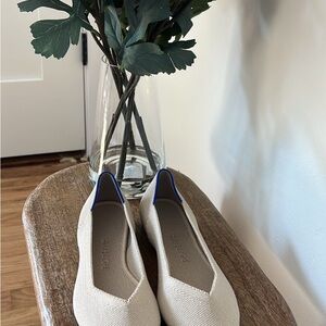 Rothy's Cream and Blue Women's Flats